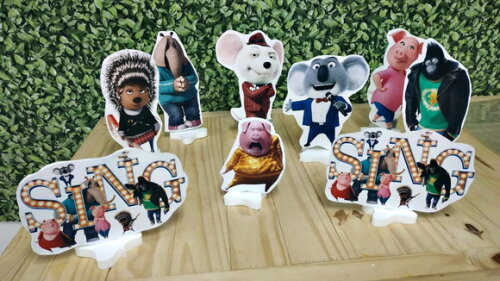Sing Kit de Mesa Tipo Displays 9 Peças Pronta Entrega