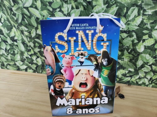 Sing Sacola Personalizada Pronta Entrega