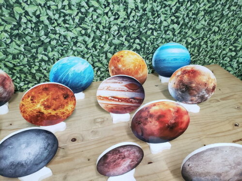 Sistema Solar Planetas Kit Displays Mesa 14 Peças Pronta Ent
