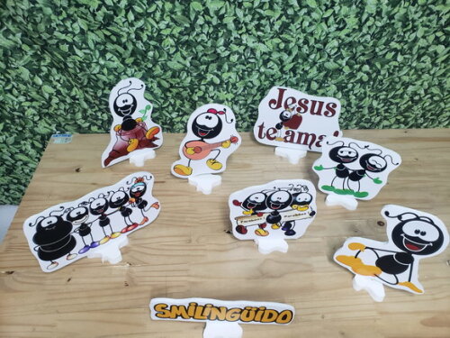 Smilinguido Kit Displays de Mesa 8 Peças Pronta Entrega