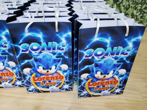 Sonic 2 Sacola Personalizada Pronta Entrega