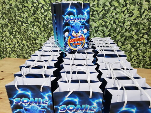 Sonic 2 Sacola Personalizada Pronta Entrega