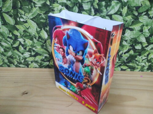 Sonic 2 Sacola Personalizada Pronta Entrega