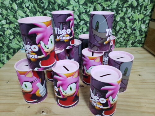 Sonic Amy Cofrinho Personalizado Pronta Entrega
