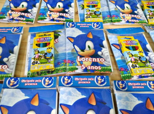 Sonic Caderninho de Colorir Personalizado