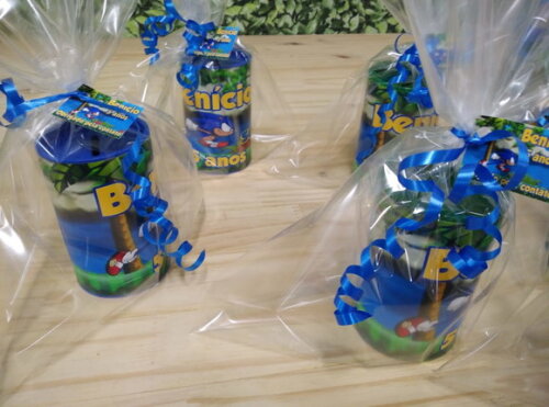Sonic Cofrinho Personalizado com Saquinho e Tag
