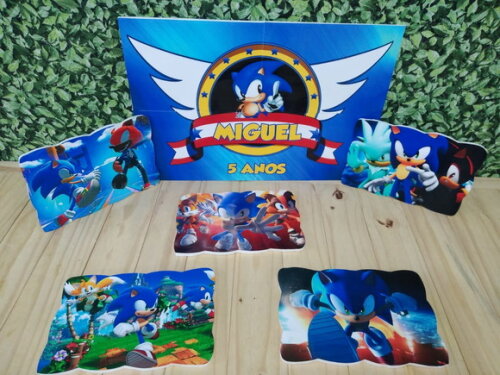 Sonic Kit de Parede 6 Peças Pronta Entrega