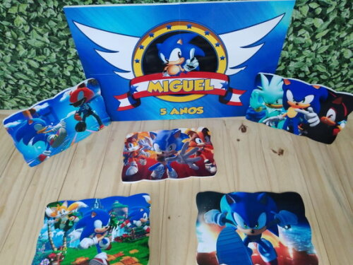 Sonic Kit de Parede 6 Peças Pronta Entrega