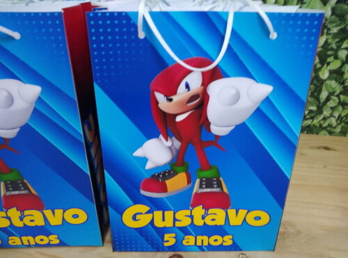 Sonic Knuckles Sacola Personalizada