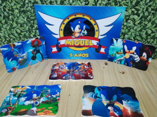Sonic Kit de Parede 6 Peças Pronta Entrega