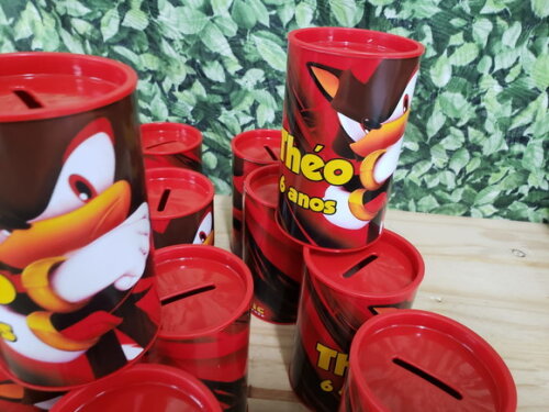 Sonic Shadow Cofrinho Personalizado Pronta Entrega