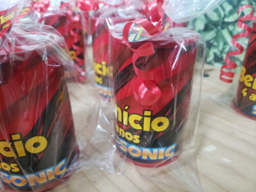 Sonic Shadow Lembrancinha Cofrinho Embalado Personalizado