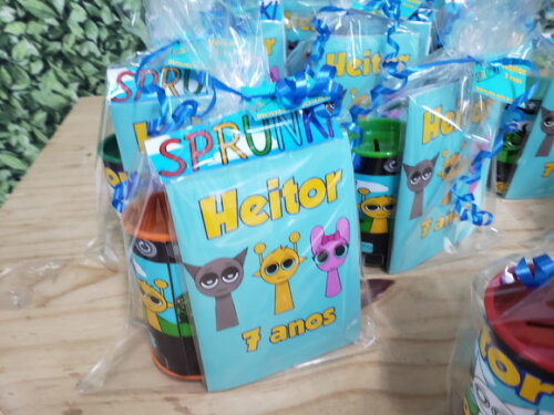 Sprunki Kit Lembrancinha Personalizado Pronta Entrega