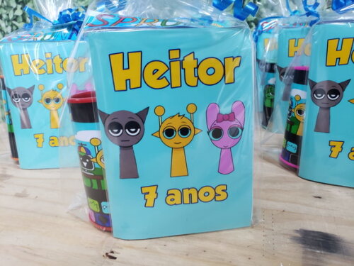 Sprunki Kit Lembrancinha Personalizado Pronta Entrega