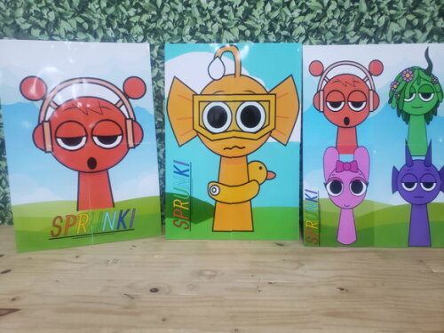 Sprunki Kit Parede 3 Peças Pronta Entrega