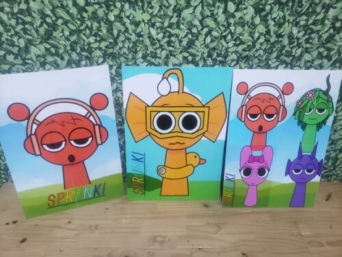 Sprunki Kit Parede 3 Peças Pronta Entrega