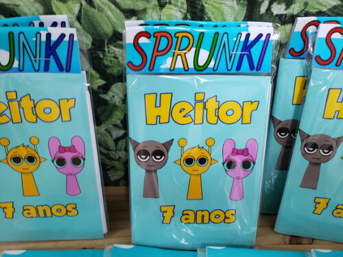 Sprunki Lembrancinha Caderninho para Colorir Pronta Entrega