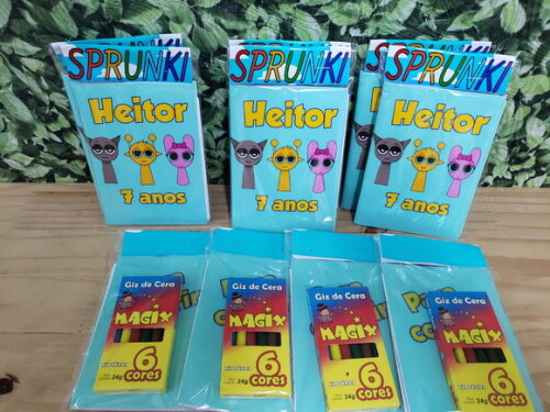 Sprunki Lembrancinha Caderninho para Colorir Pronta Entrega