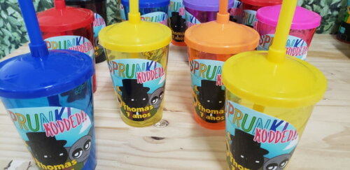 Sprunki Lembrancinha Copo Canudo (twister) Personalizzado
