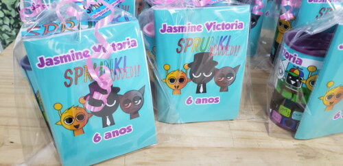 Sprunki Lembrancinha Personalizada Pronta Entrega