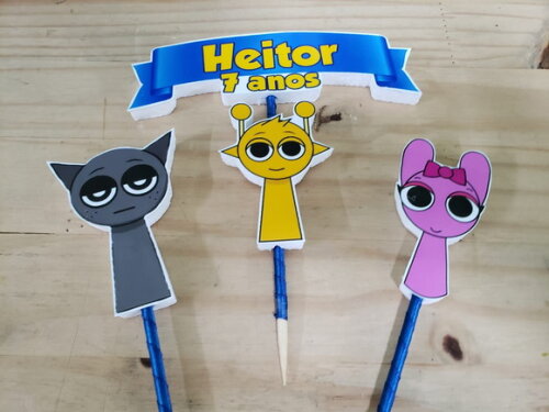 Sprunki Topo de Bolo Personalizado