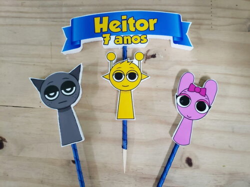 Sprunki Topo de Bolo Personalizado