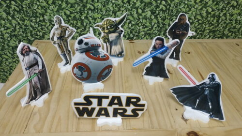 Star Wars Kit de Mesa Tipo Displays 8 Peças Pronta Entrega