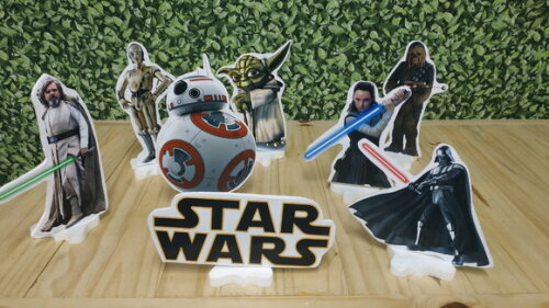 Star Wars Kit de Mesa Tipo Displays 8 Peças Pronta Entrega
