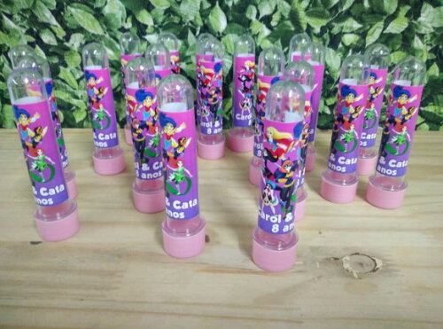 Super Hero Girls Tubetes Personalizados Pronta Entrega