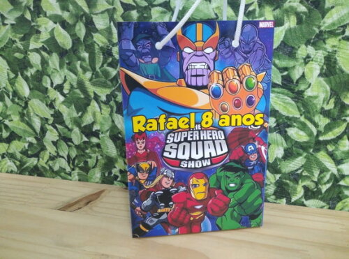 Super Hero Squaid Sacola Personalizada Pronta Entrega