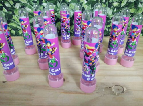 Super Hero Girls Tubetes Personalizados Pronta Entrega
