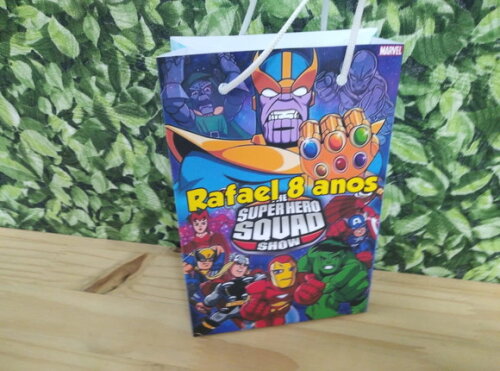 Super Hero Squaid Sacola Personalizada Pronta Entrega