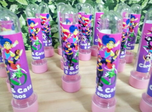 Super Hero Girls Tubetes Personalizados Pronta Entrega