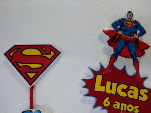 Super Man Topo de Bolo Personalizado