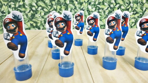 Super Mario Bross Tubetes com Apliques Pronta Entrega