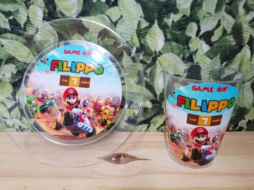 Super Mario Descartáveis Personalizados Pronta Entrega