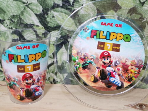Super Mario Descartáveis Personalizados Pronta Entrega