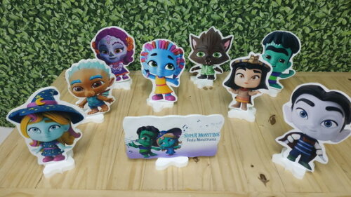 Super Monstros Kit de Mesa 9 Peças Pronta Entrega