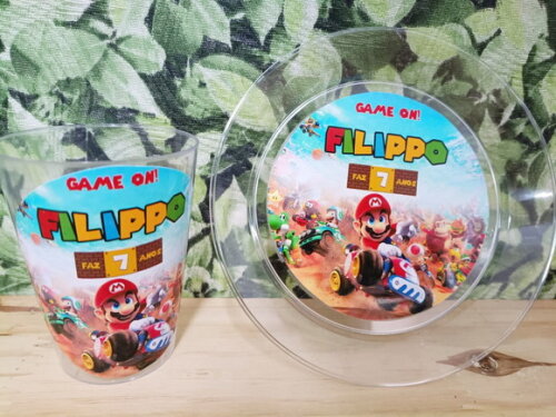 Super Mario Descartáveis Personalizados Pronta Entrega