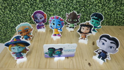 Super Monstros Kit de Mesa 9 Peças Pronta Entrega