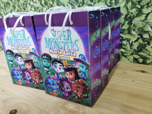 Super Monstros Sacola Personalizada Pronta Entrega