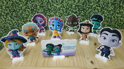 Super Monstros Kit de Mesa 9 Peças Pronta Entrega