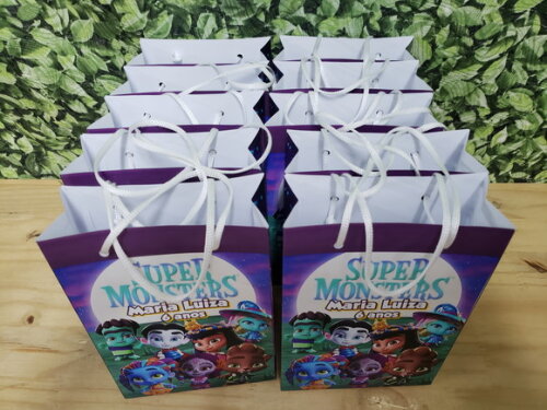 Super Monstros Sacola Personalizada Pronta Entrega