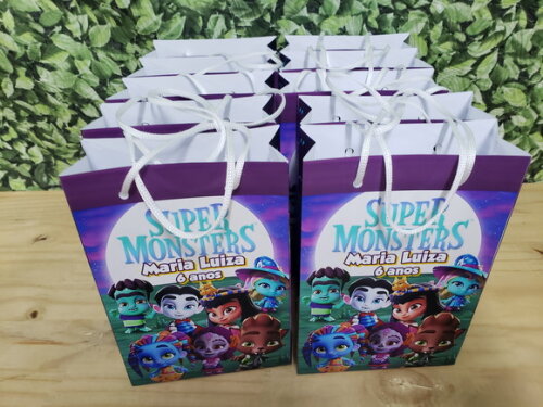 Super Monstros Sacola Personalizada Pronta Entrega