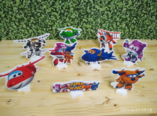 Super Wings Kit de Mesa Displays 9 Peças Pronta Entrega