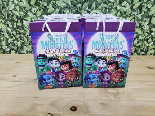 Super Monstros Sacola Personalizada Pronta Entrega