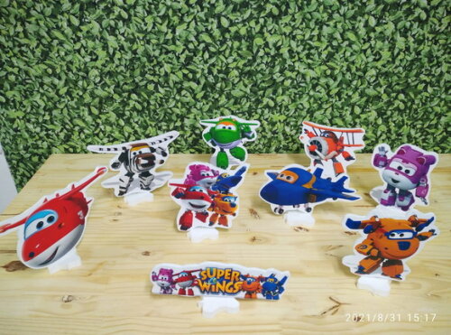 Super Wings Kit de Mesa Displays 9 Peças Pronta Entrega