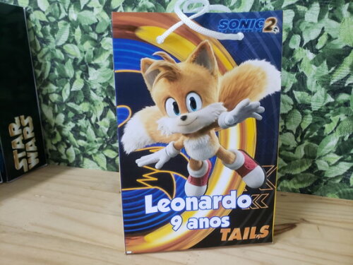 Tails Sonic Sacola Personalizada Pronta Entrega