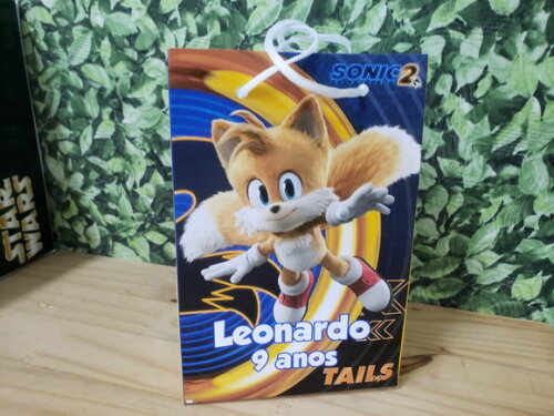 Tails Sonic Sacola Personalizada Pronta Entrega