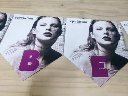 Taylor Swift Varal Personalizado Parabens Mais Nome